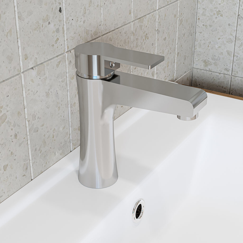 Roomart Waschtischarmatur, Wasserhahn für Bad und Gäste-WC, in 2 Farben