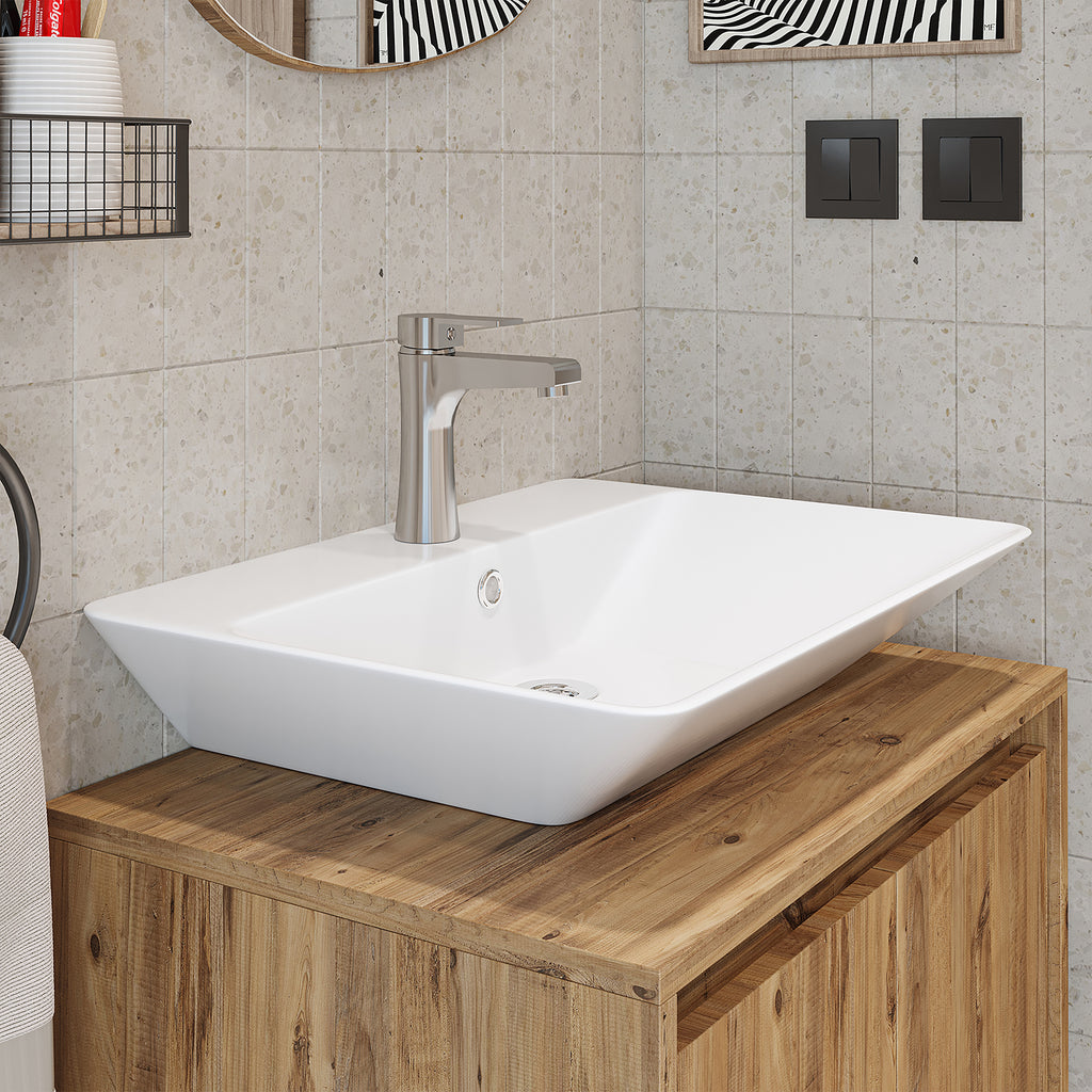 Roomart Waschtischarmatur, Wasserhahn für Bad und Gäste-WC, in 2 Farben