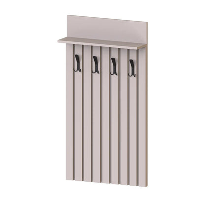Roomart Garderobenpaneel NORD, 130 cm, mit 4 Doppelhaken und Hutablage, in 2 Farben