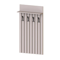 Roomart Garderobenpaneel NORD, 130 cm, mit 4 Doppelhaken und Hutablage, in 2 Farben