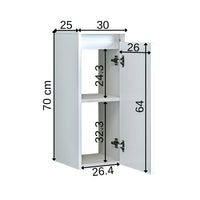 Roomart, bathroom furniture, side cabinet, bathroom shelf, in 4 colors