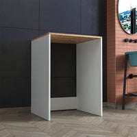 Roomart, Badezimmer Atlantic, Waschmaschinenschrank, Badezimmerschrank BHT: 65 x 90 x 60 cm, in Weiß-Eiche, Anthrazit Eiche- badezimmerschrank, waschbecken, badezimmermöbel, badschrank, badezimmer, mit, unterschrank, badmöbel, set, waschtisch, möbel, bade