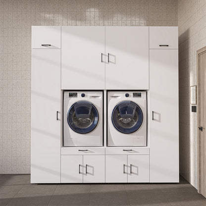 Roomart Waschmaschinenschrank SERIE 3 224 cm, Weiß, 240 cm hoch