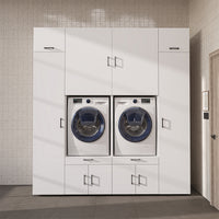 Roomart Waschmaschinenschrank SERIE 3 224 cm, Weiß, 240 cm hoch