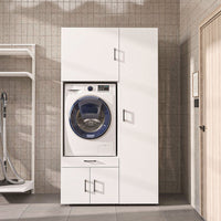 Roomart Waschmaschinenschrank SERIE 3 112 cm, Weiß, 205 cm hoch