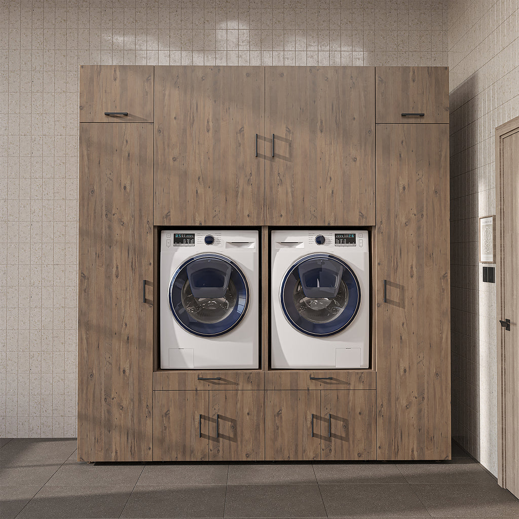 Roomart Waschmaschinenschrank SERIE 3 224 cm, Eiche, 240 cm hoch