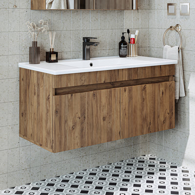 Roomart ATRIA Waschtisch mit Unterschrank, 100 cm, mit Keramikbecken, in 4 Farben