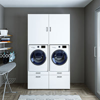 Roomart  Waschmachinen Doppelschrrank Überbauschrank (SERIE 2) - 2 Größenoptionen- HBT: 205 x 134 x 66,8 cm, HBT: 240 x 134 x 66,8 cm, in 3 Farben