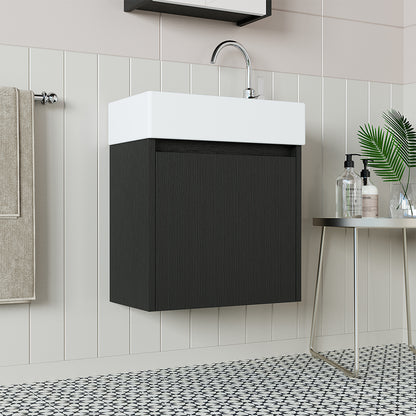 Roomart, MINI Unterschrank mit Waschbecken 50cm Gäste WC Badezimmer Möbel in 5 Farben - badmöbel, set, abfluss, waschbecken, bad, möbel, badezimmer, waschbeckenunterschrank, cm, breit, modern, waschtisch, tief, mit, unterschrank, deko, badezimmermöbel, ba