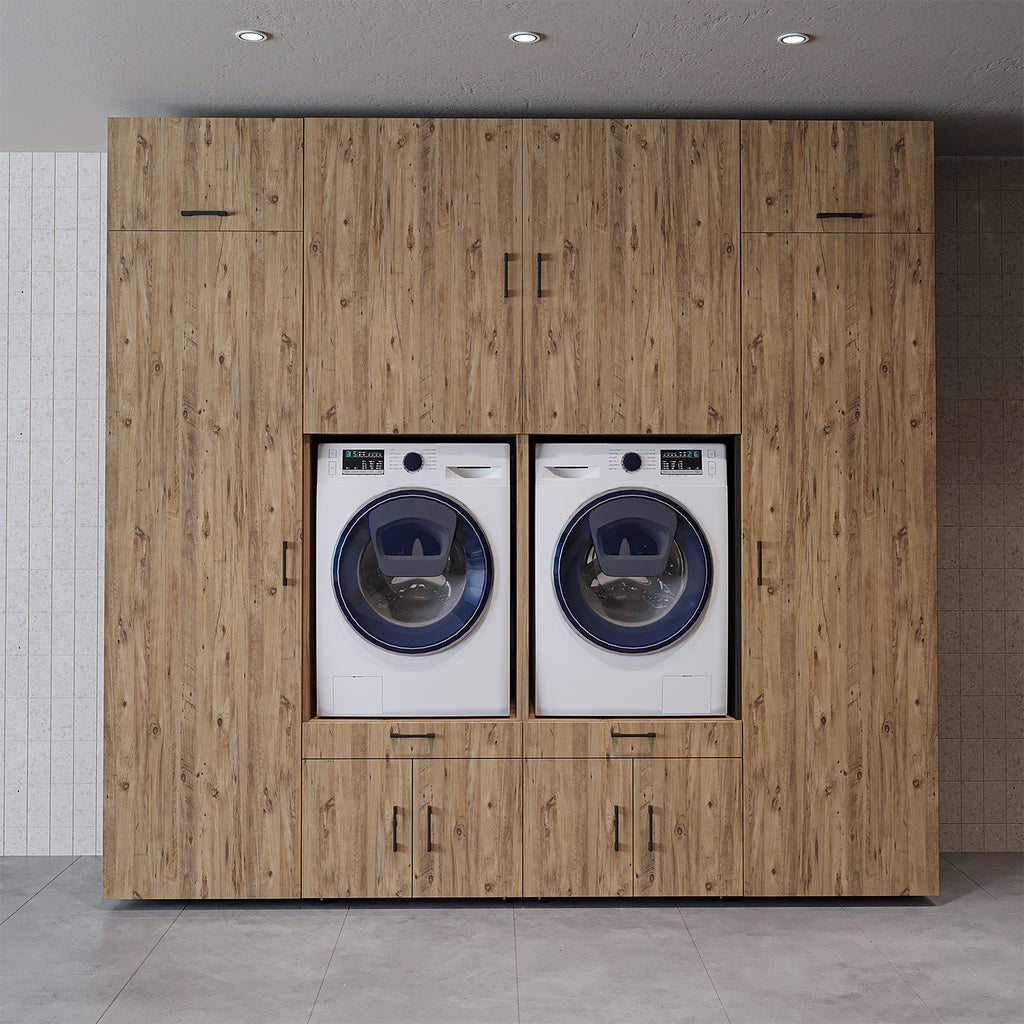 Roomart Waschmaschinenschrank SERIE 3 254 cm, Eiche, 240 cm hoch