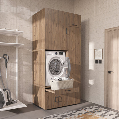 Roomart Waschmaschinenschrank SERIE 3 112 cm, Eiche, 240 cm hoch