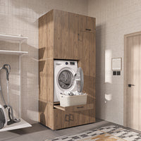 Roomart Waschmaschinenschrank SERIE 3 112 cm, Eiche, 240 cm hoch