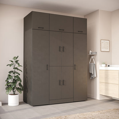 Roomart Waschmaschinenschrank DORA-I 160 cm, Schwarz Eiche, 230 cm hoch