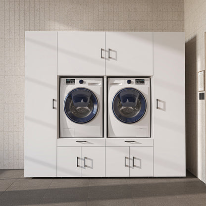 Roomart Waschmaschinenschrank SERIE 3 224 cm, Weiß, 205 cm hoch