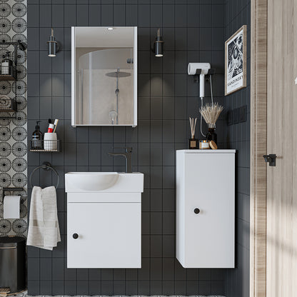 Badmöbelset • PUNTO • Unterschrank mit Waschbecken • Badezimmer Möbel • Gäste WC