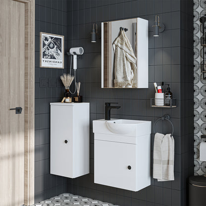 Badmöbelset • PUNTO • Unterschrank mit Waschbecken • Badezimmer Möbel • Gäste WC