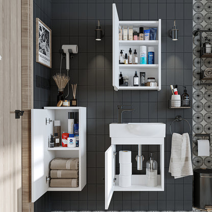 Badmöbelset • PUNTO • Unterschrank mit Waschbecken • Badezimmer Möbel • Gäste WC