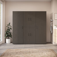 Roomart Waschmaschinenschrank DORA-I 190 cm, Schwarz Eiche, 186 cm hoch, Bild 2