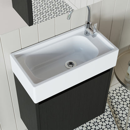 Roomart, MINI Unterschrank mit Waschbecken 50cm Gäste WC Badezimmer Möbel in 5 Farben - badmöbel, set, abfluss, waschbecken, bad, möbel, badezimmer, waschbeckenunterschrank, cm, breit, modern, waschtisch, tief, mit, unterschrank, deko, badezimmermöbel, ba