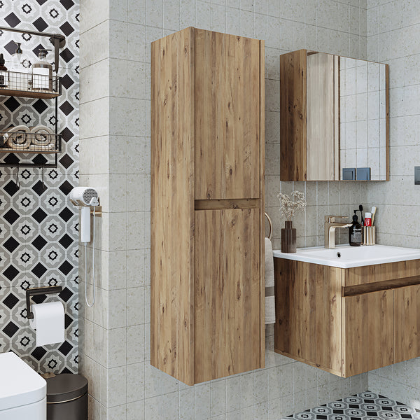 Roomart Badezimmer Hochschrank 35 cm breit – Badregal & Badschrank in 5 Farben | Stauraum für Bad & Gäste-WC