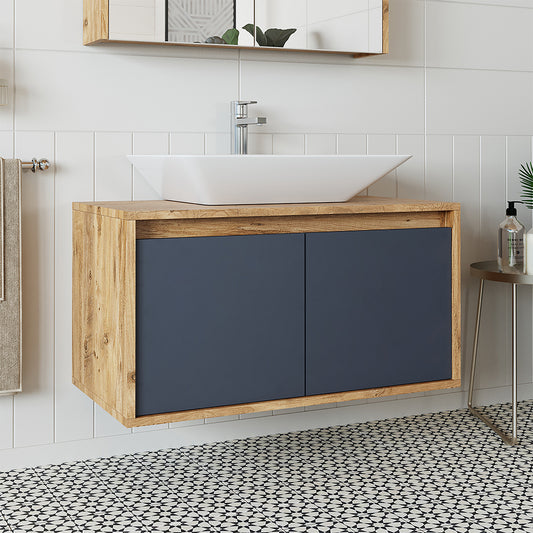 Roomart Waschbecken mit Unterschrank 85 cm • Weiß • Eiche • Weiß-Eiche • Anthrazit Eiche