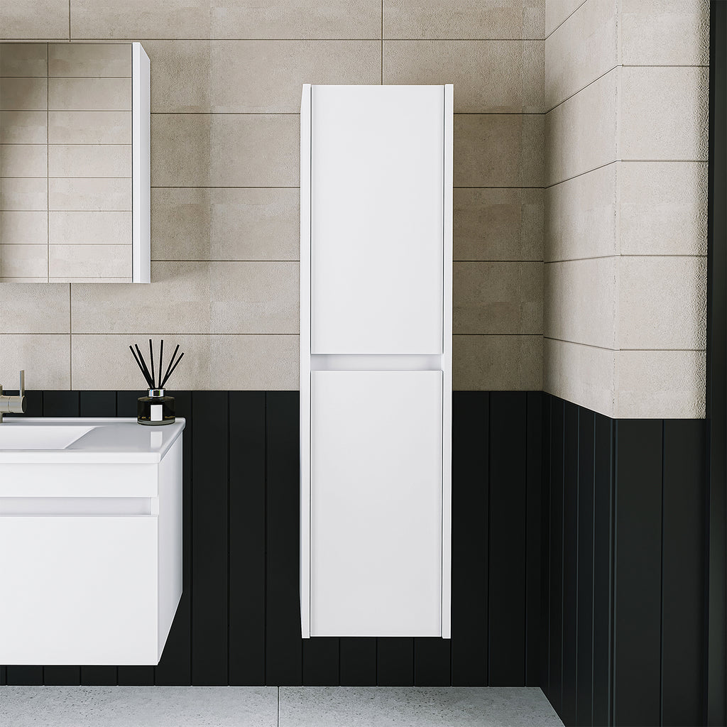 Roomart bathroom furniture set ATRIA 65 cm vanity unit with washbasin mirror cabinet tall cabinet - mirror bathroom, mirror cabinet bathroom 60 cm wide, bathroom mirror cabinet, mirror cabinet with lighting, mirror cabinet 80 cm wide, mirror cabinets for bathroom, mirror cabinets for bathroom