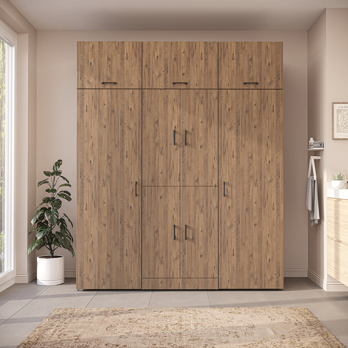 Roomart Waschmaschinenschrank DORA-I 190 cm, Eiche, 230 cm hoch, Bild 2