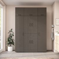 Roomart Waschmaschinenschrank DORA-I 160 cm, Schwarz Eiche, 230 cm hoch, Bild 2