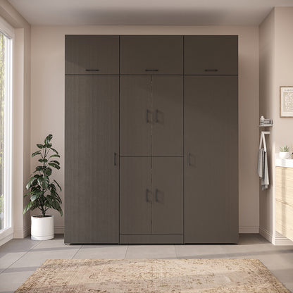 Roomart Waschmaschinenschrank DORA-I 190 cm, Schwarz Eiche, 230 cm hoch, Bild 2