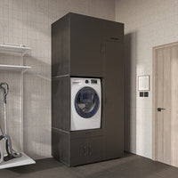 Roomart Waschmaschinenschrank SERIE 3 112 cm, Schwarz-Eiche, 240 cm hoch