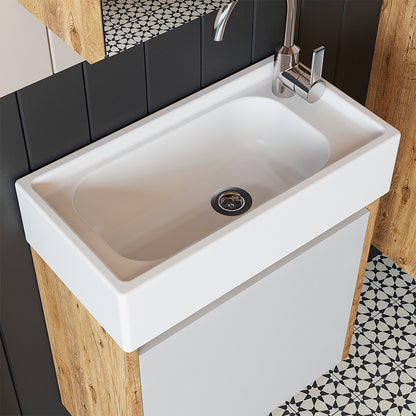 Roomart, MINI Unterschrank mit Waschbecken 50cm Gäste WC Badezimmer Möbel in 5 Farben - badmöbel, set, abfluss, waschbecken, bad, möbel, badezimmer, waschbeckenunterschrank, cm, breit, modern, waschtisch, tief, mit, unterschrank, deko, badezimmermöbel, ba