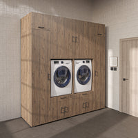 Roomart Waschmaschinenschrank SERIE 3 224 cm, Eiche, 240 cm hoch