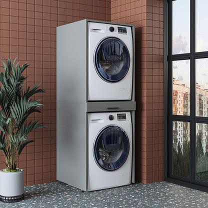 Roomart Waschmaschinenschrank DUO-I, 67 cm, für Waschmaschine und Trockner