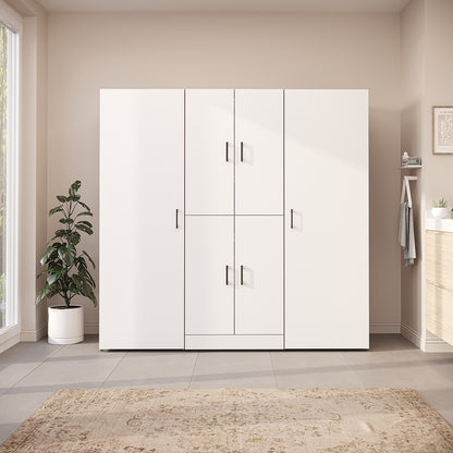 Roomart Waschmaschinenschrank DORA-I 190 cm, Weiß Eiche, 186 cm hoch, Bild 2