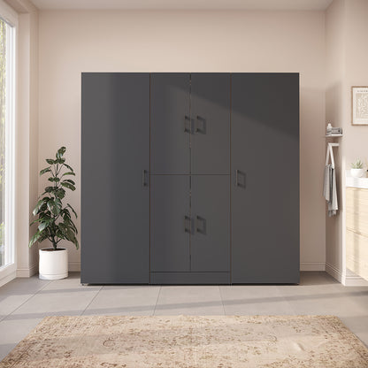 Roomart Waschmaschinenschrank DORA-I 190 cm, Anthrazit Eiche, 186 cm hoch, Bild 2