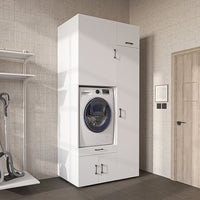 Roomart Waschmaschinenschrank SERIE 3 112 cm, Weiß, 240 cm hoch