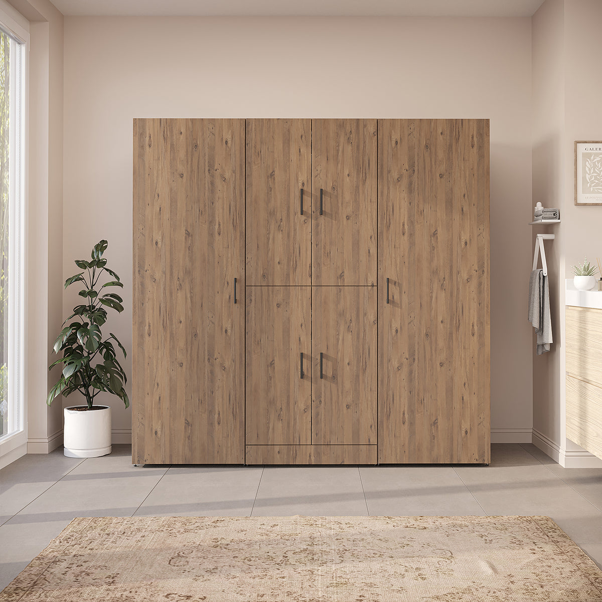 Roomart Waschmaschinenschrank DORA-I 190 cm, Eiche, 186 cm hoch, Bild 2