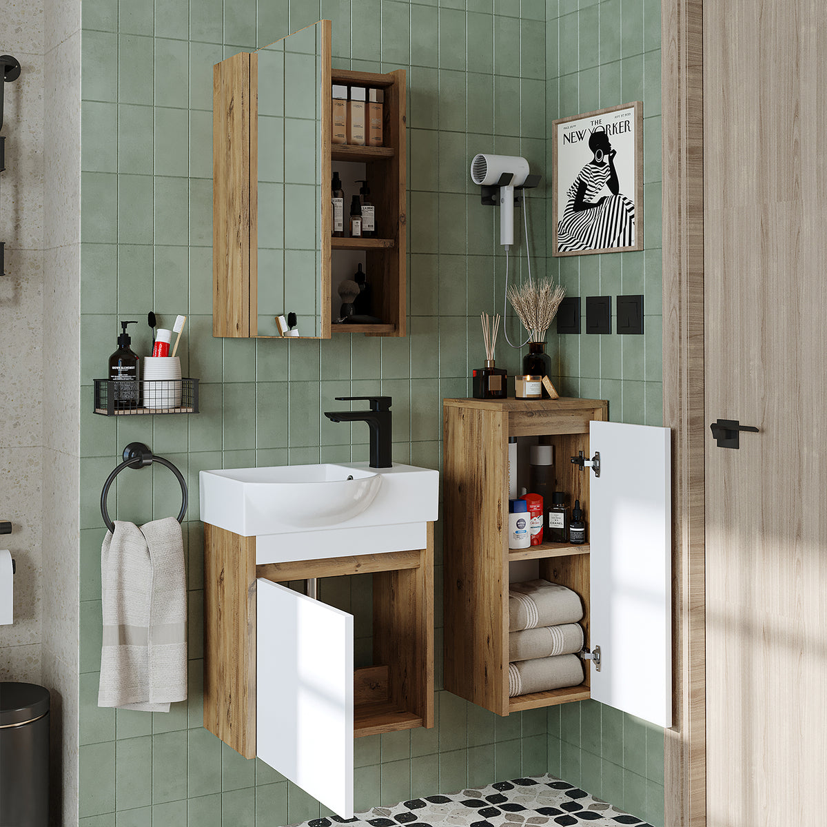 Badmöbel-Set LEO, 46 cm, fürs Gäste-WC