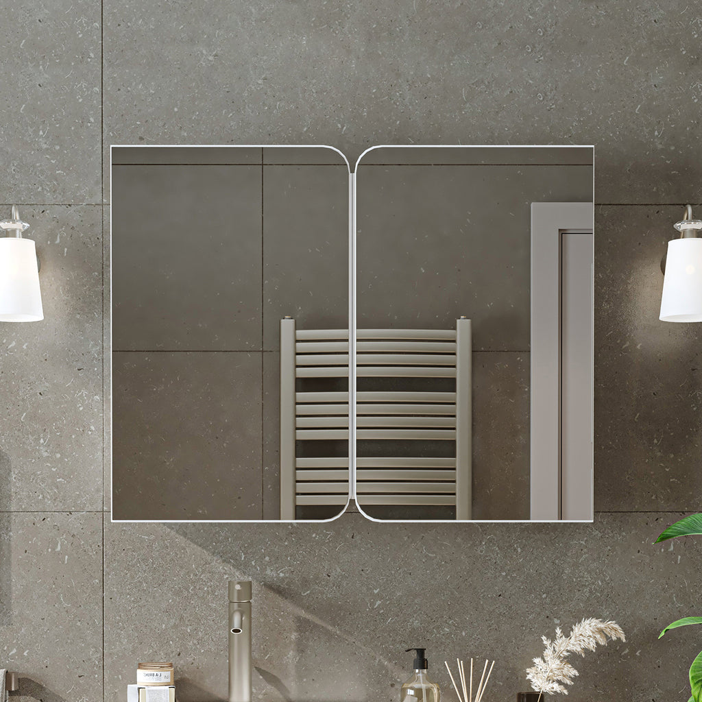 Roomart 2-teiliges Badmöbel-Set LYCIA, 49 cm, Waschtisch mit Spiegelschrank, in 4 Farben