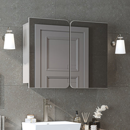 Roomart 2-teiliges Badmöbel-Set LYCIA, 49 cm, Waschtisch mit Spiegelschrank, in 4 Farben