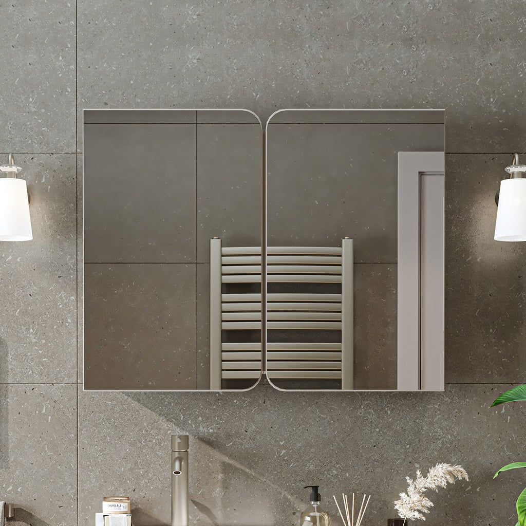 Roomart 3-teiliges Badmöbel-Set LYCIA, 49 cm, Waschtisch, Spiegelschrank und Hochschrank, in 4 Farben
