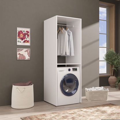 Roomart Waschmaschinenschrank SERIE 2 mit Kleiderstange, 66 cm, in 2 Farben