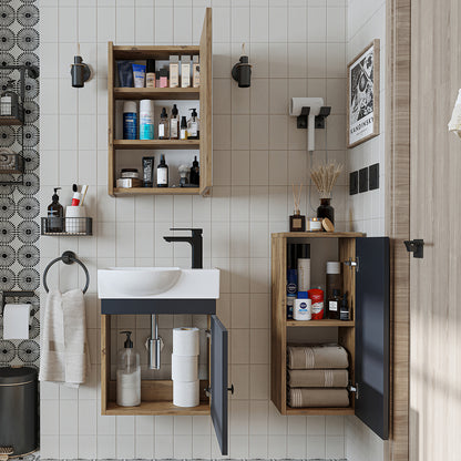 Badmöbelset • PUNTO • Unterschrank mit Waschbecken • Badezimmer Möbel • Gäste WC