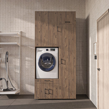Roomart Waschmaschinenschrank SERIE 3 112 cm, Eiche, 240 cm hoch