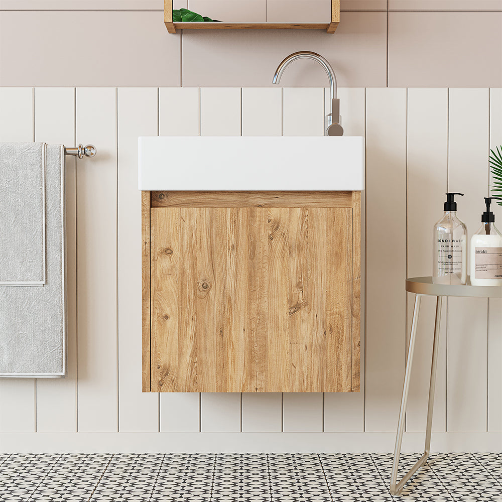 Roomart, MINI Unterschrank mit Waschbecken 50cm Gäste WC Badezimmer Möbel in 5 Farben - badmöbel, set, abfluss, waschbecken, bad, möbel, badezimmer, waschbeckenunterschrank, cm, breit, modern, waschtisch, tief, mit, unterschrank, deko, badezimmermöbel, ba