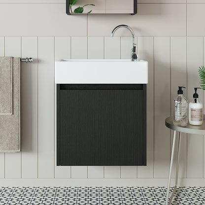 Roomart, MINI Unterschrank mit Waschbecken 50cm Gäste WC Badezimmer Möbel in 5 Farben - badmöbel, set, abfluss, waschbecken, bad, möbel, badezimmer, waschbeckenunterschrank, cm, breit, modern, waschtisch, tief, mit, unterschrank, deko, badezimmermöbel, ba