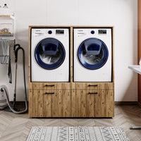Roomart Waschmachinen Doppelschrrank Überbauschrank, 134 cm Breit, mit Ausziehbrett, in 3 Farben Roomart Waschmachinen Doppelschrrank Überbauschrank, 134 cm Breit, mit Ausziehbrett, in 3 Farben - waschmaschinenschrank, waschmaschinenregal, waschturm, schr