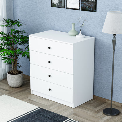 Roomart SIFO Mehrzweckschrank in Weiß – Schrank mit 4 Schubladen – Aufbewahrungsschrank für Wohnzimmer, Schlafzimmer, Esszimmer oder Büro – Modernes Design