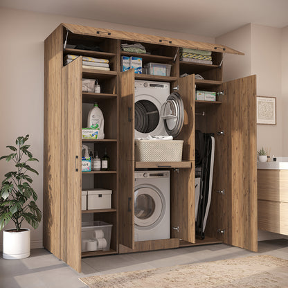 Roomart Waschmaschinenschrank DORA-I 190 cm, Eiche, 230 cm hoch, Bild 3