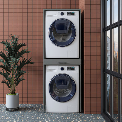 Roomart Waschmaschinenschrank DUO-I, 67 cm, für Waschmaschine und Trockner